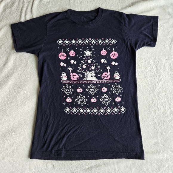 The YETEE Kirby Christmas "Ugly" Sweater Print Shirt - Picture 1 of 4